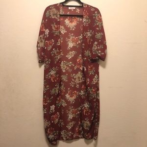 Sheer Floral Cover Up